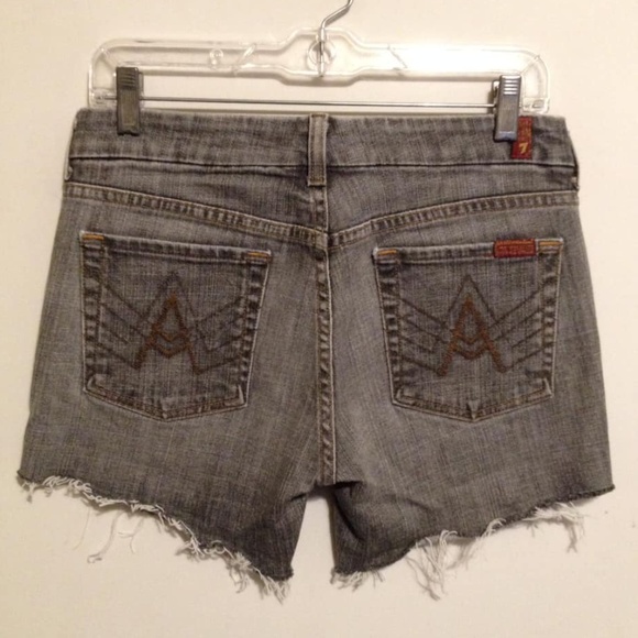 7 For All Mankind Pants - 7 For All Mankind A Pocket Cut Off Jean Shorts